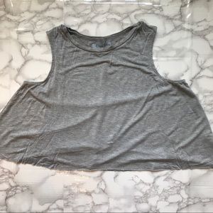 Gray Crop Tank Top